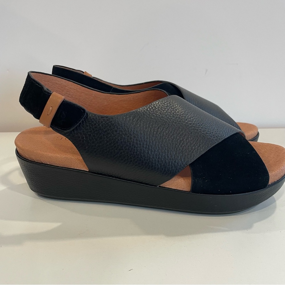 Gentle Souls Black Lori X Band‎ Comfort Sandals Crisscross Women's Size 8 - Picture 5 of 9